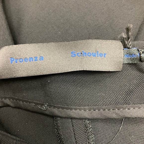 PROENZA SCHOULER BLACK VISCOSE SUITING WIDE LEG PANTS - Picture 4 of 6